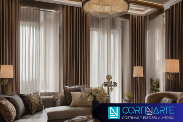 Cortinas verticales para espacios de interiorismo moderno