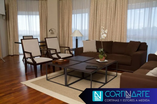 cortinas texturizadas en interiorismo