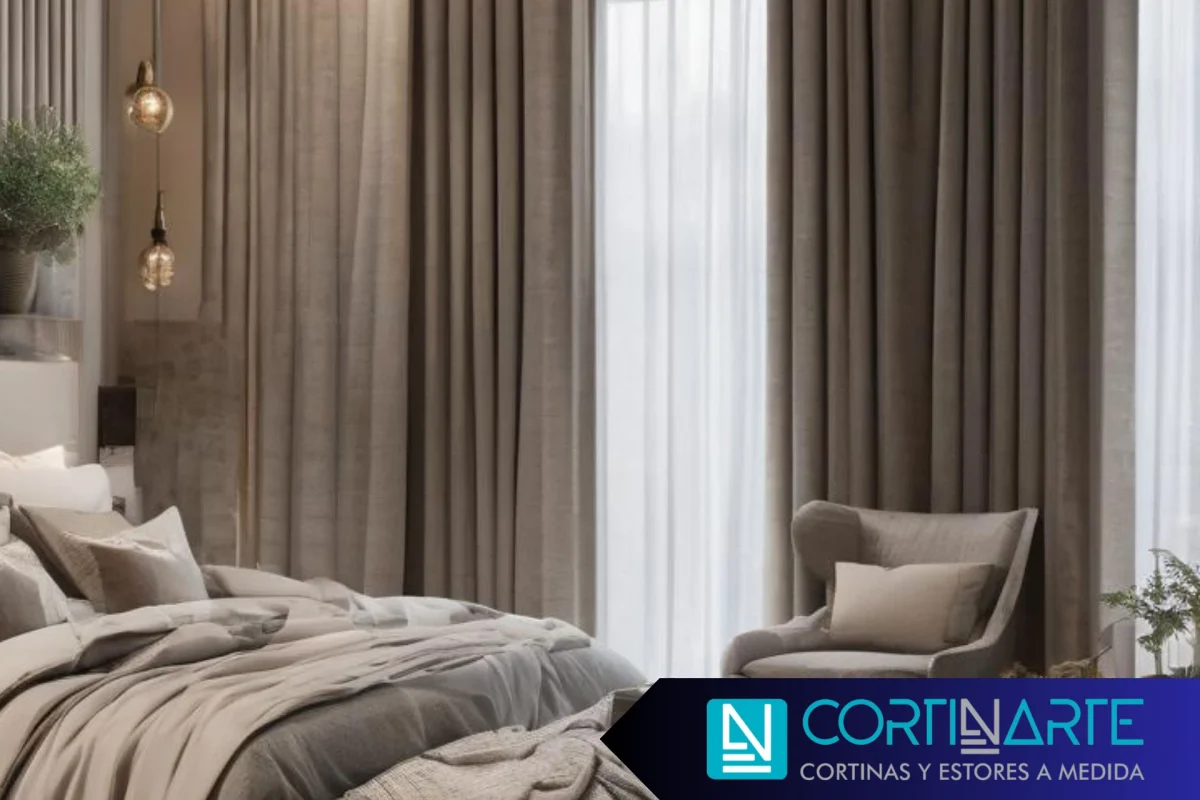 cortinas texturizadas en interiorismo moderno