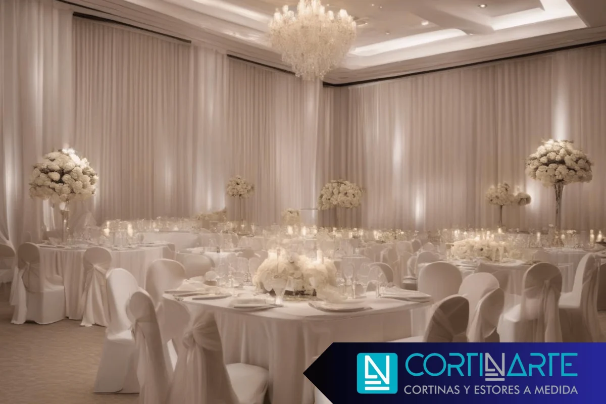 cortinas elegantes para eventos cortinas blancas