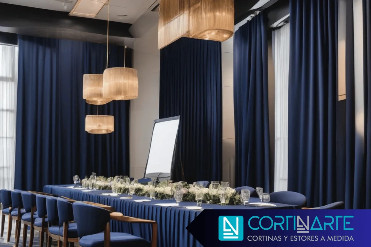 cortinas elegantes para salón de eventos