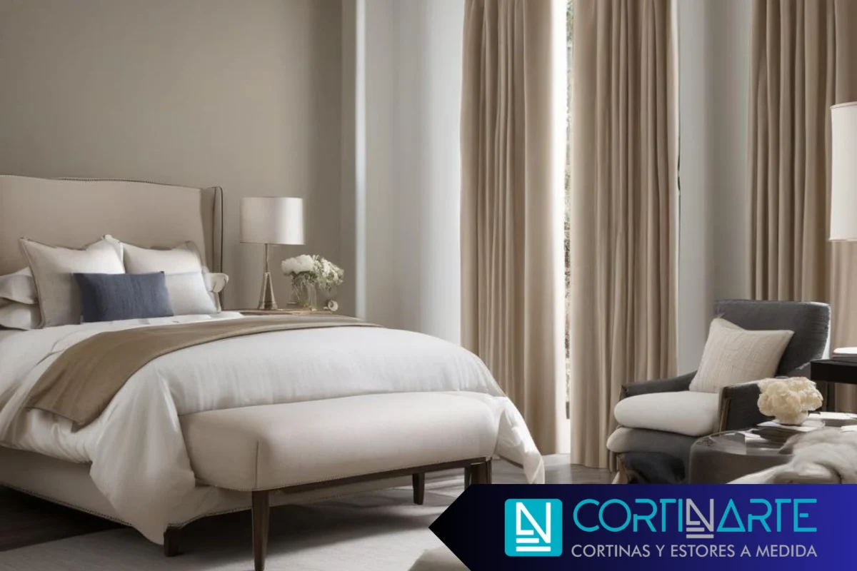 cortinas de corte recto dormitorio