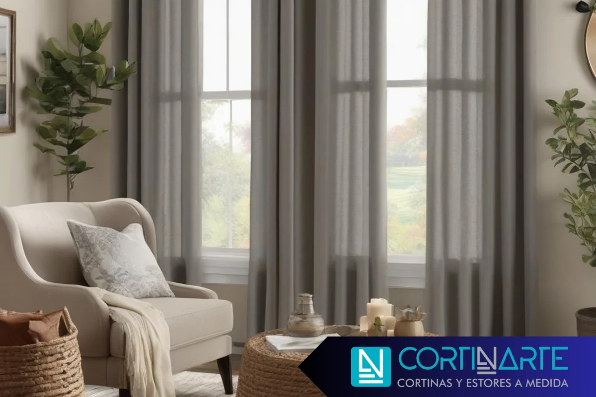 cortinas económicas para interiorismo comedor