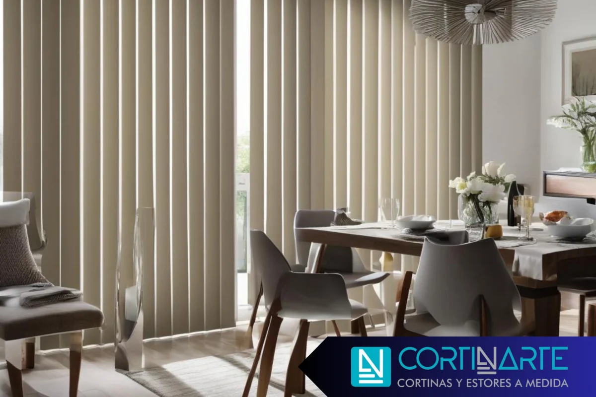 cortinas verticales en el diseño de interiores modernos