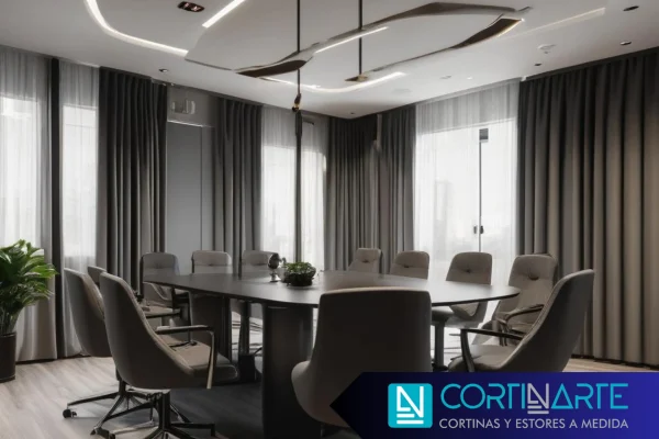 cortinas para oficinas en interiorismo