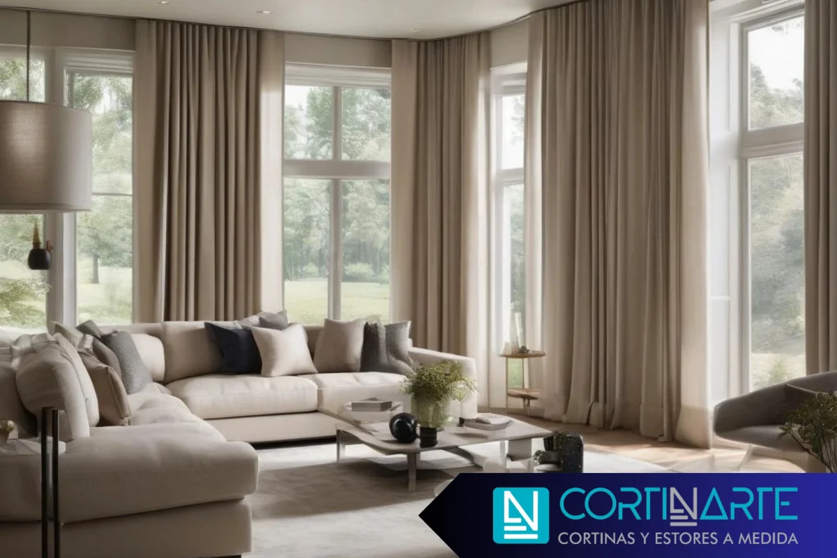 Cortinas en Espacios Contemporáneos Salón Comedor