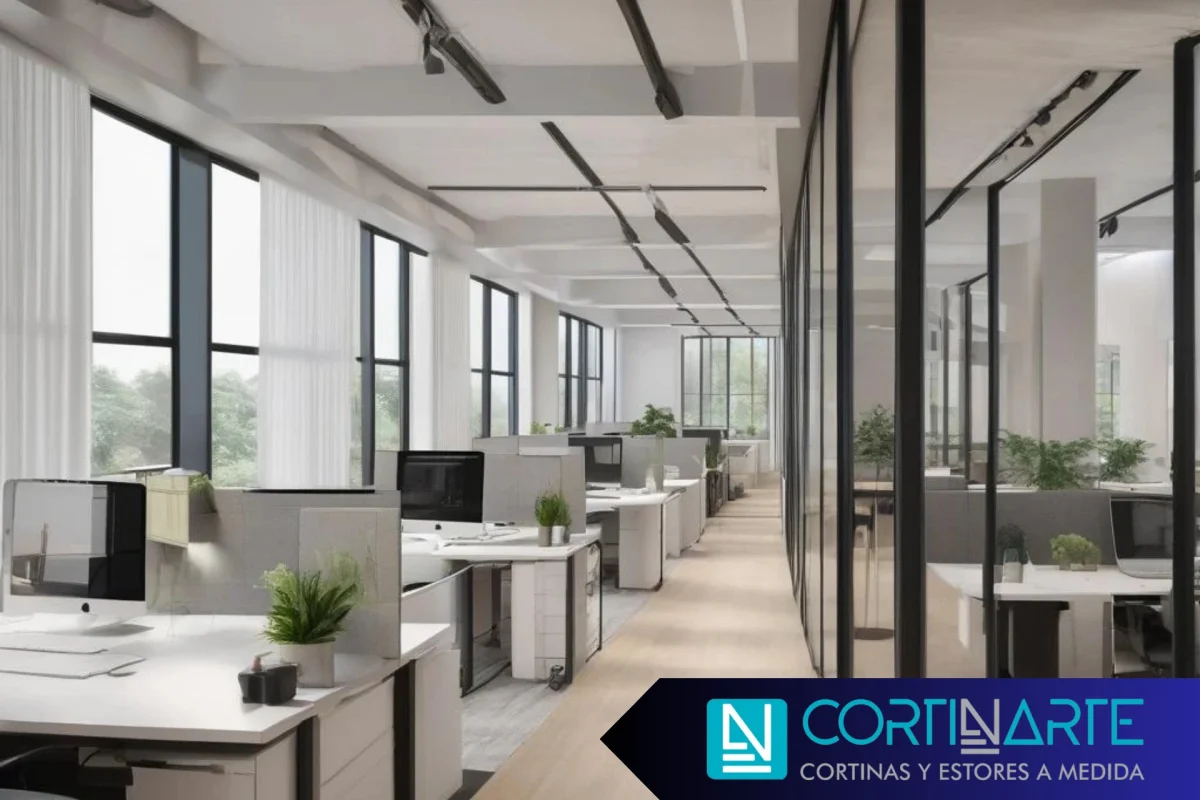 Cortinas en Espacios Contemporáneos Oficinas