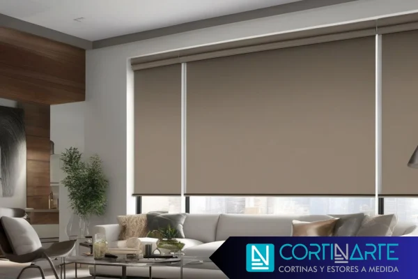 estores enrollables automáticos en interiorismo