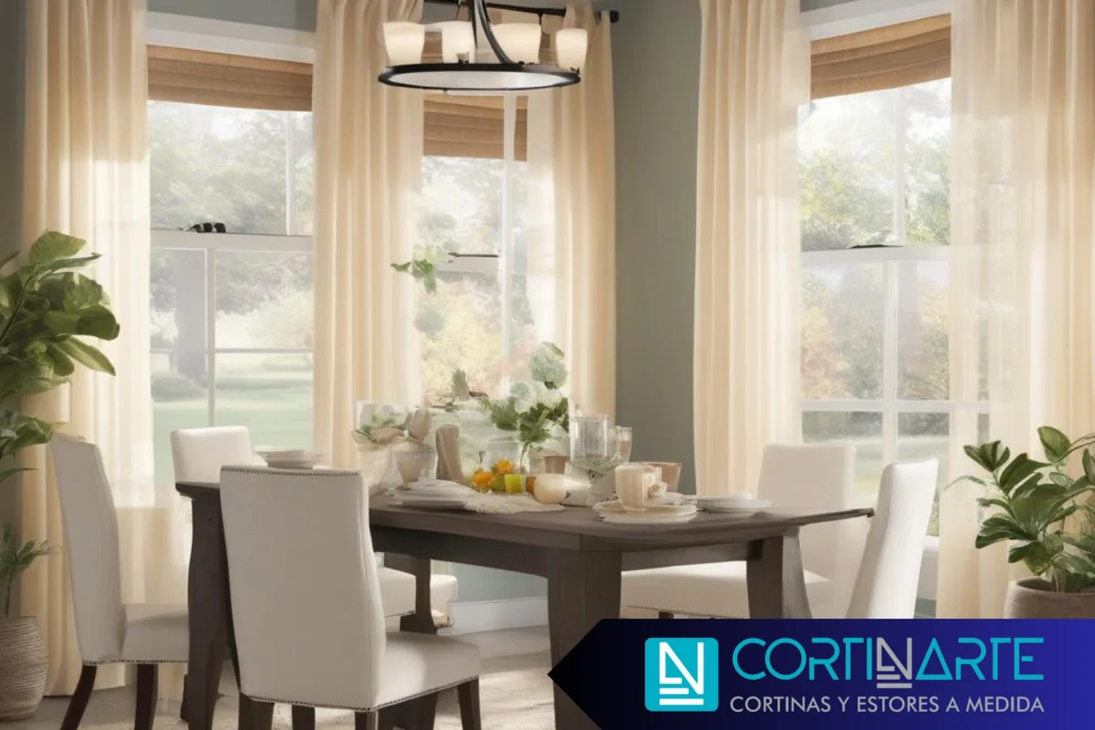 Cortinas en Ambientes Luminosos comedor