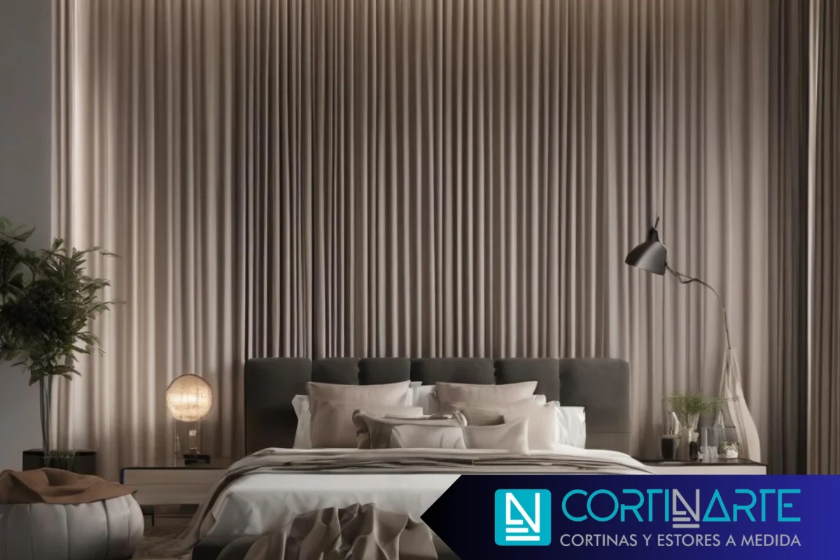 cortinas de poliéster para interiores dormitorio