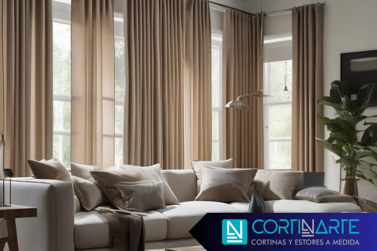 cortinas de poliéster para interiores sala de estar