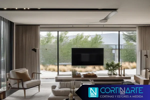 cortinas verticales en decoración de espacios abiertos