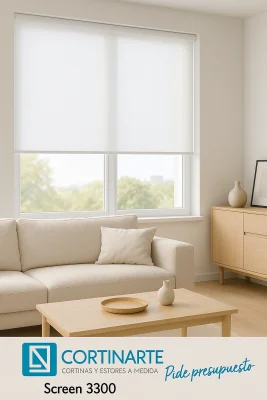 Comparativa visual de tejido screen 3% vs. 5% en ventanas