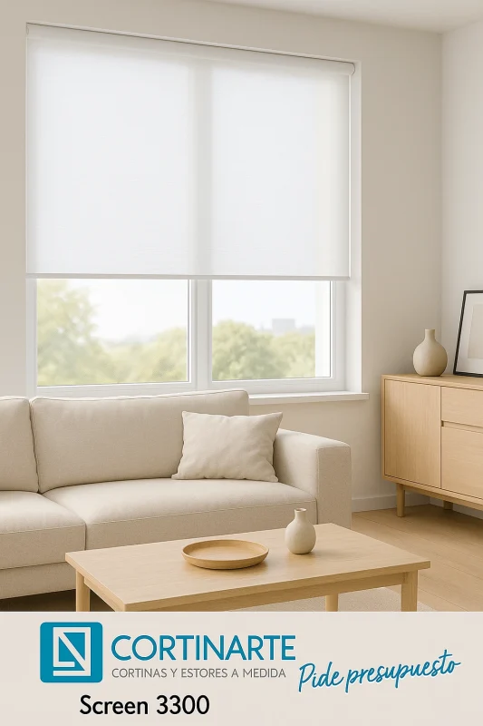 Comparativa visual de tejido screen 3% vs. 5% en ventanas