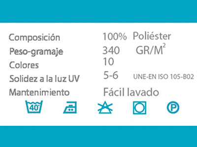 Datos técnicos cortina decorativa THOR