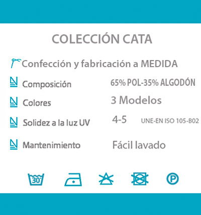 Cortina decorativa COCINA datos tecnicos CATA>
