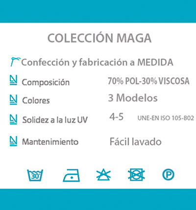 Cortina decorativa COCINA datos tecnicos MAGA