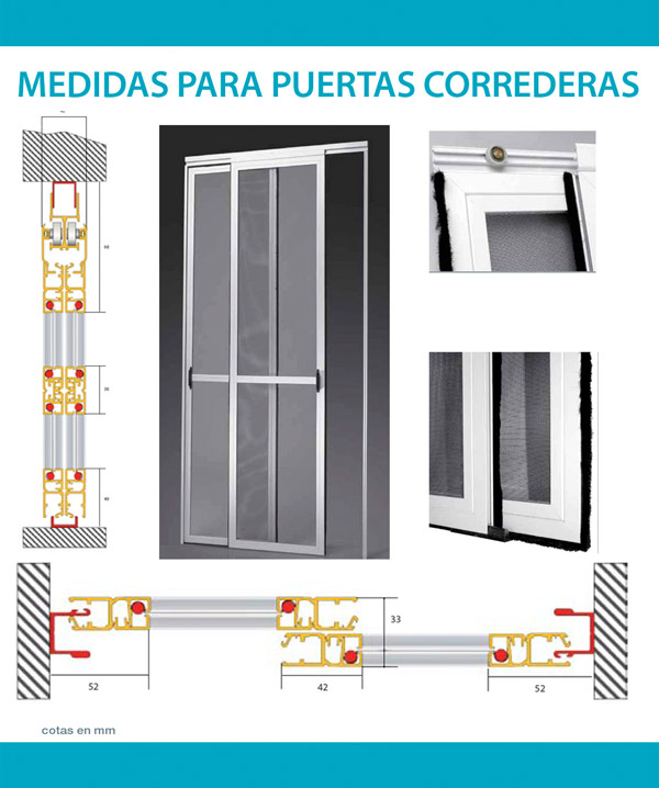 Medidas para puertas mosquitera corredera