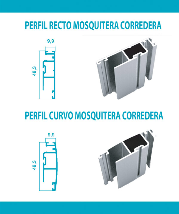 Medidas perfiles mosquiteras correderas
